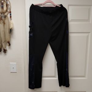 Black Women's Active Jogger Pants with Navy Accent